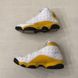 Nike Air Jordan 13 Retro Del Sol 414571-167 Yellow White Black Men's 11.5 Shoes